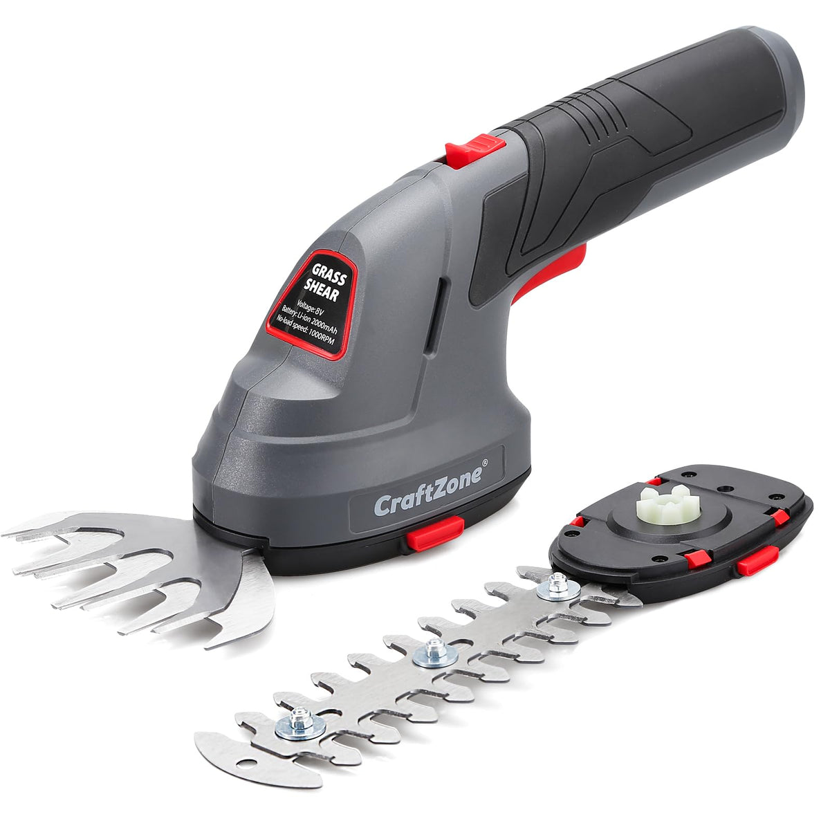 CRAFTZONE front view of cordless trimmer showing compact design and portability