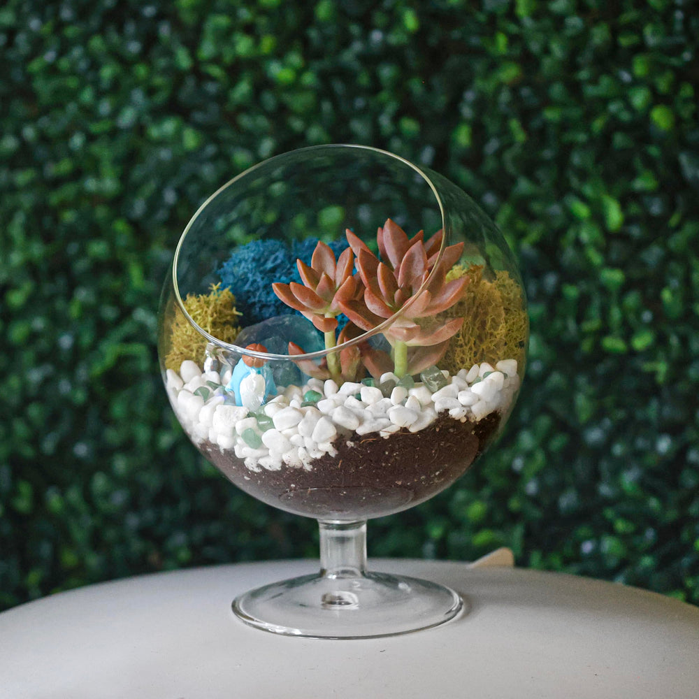 Creations by Nathalie chalice held in hand illustrating compact scale and portability