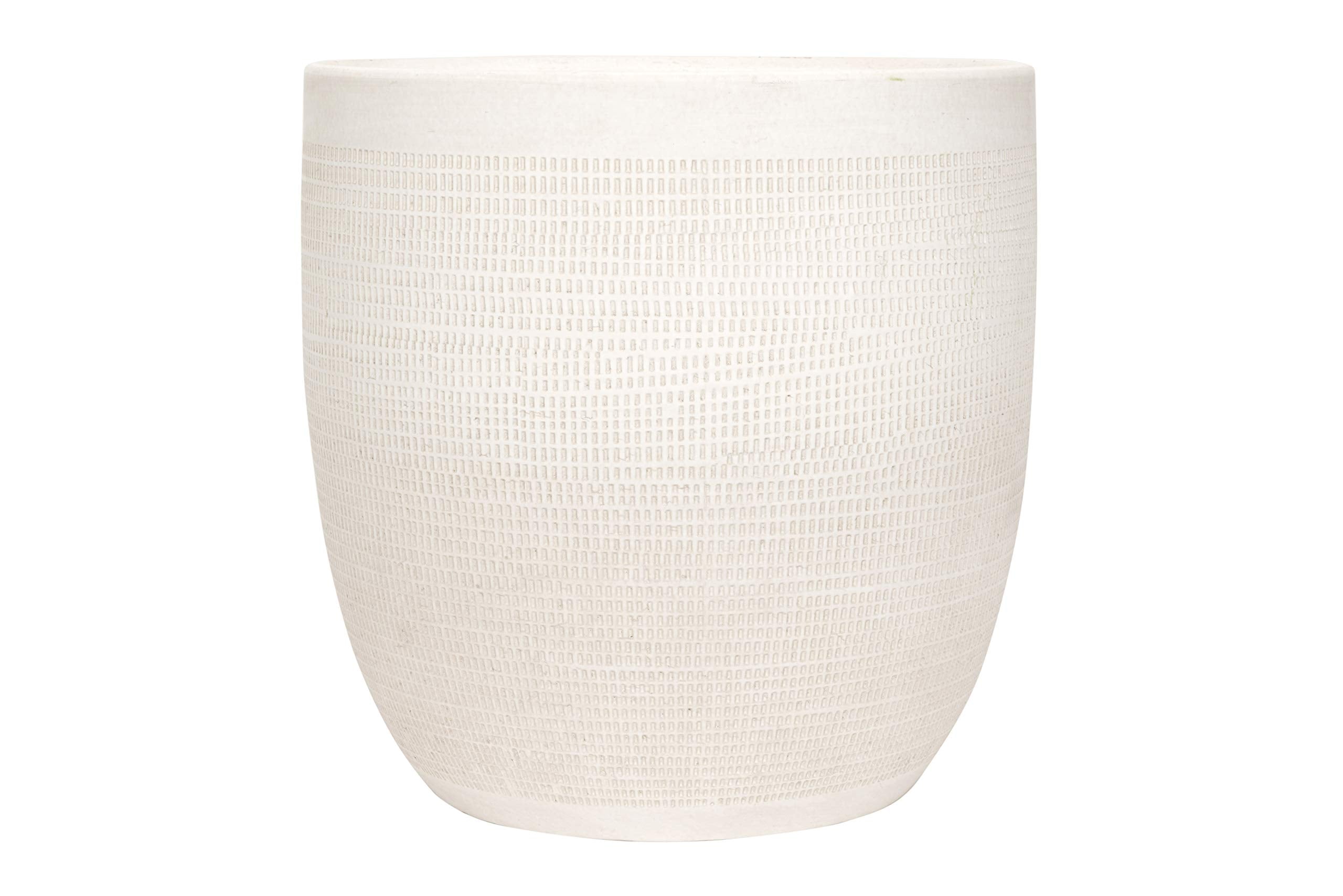 Creative Co-Op front view showing matte white planter and clean silhouette, ideal for neutral decor
