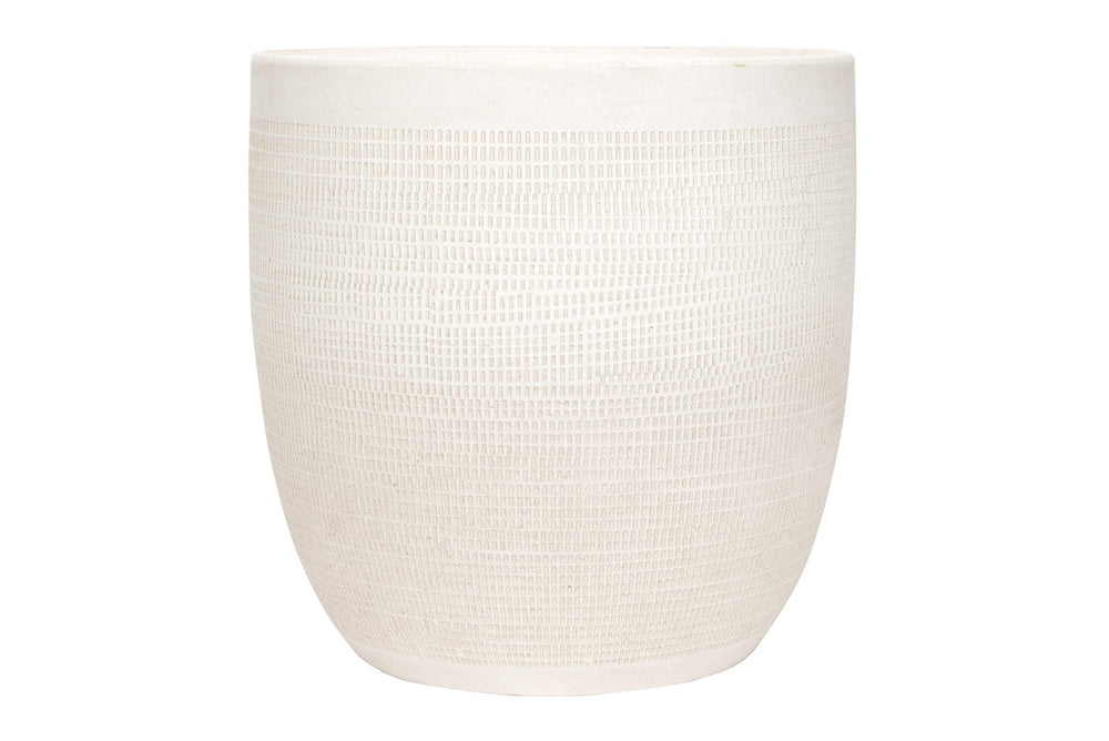 Creative Co-Op front view showing matte white planter and clean silhouette, ideal for neutral decor