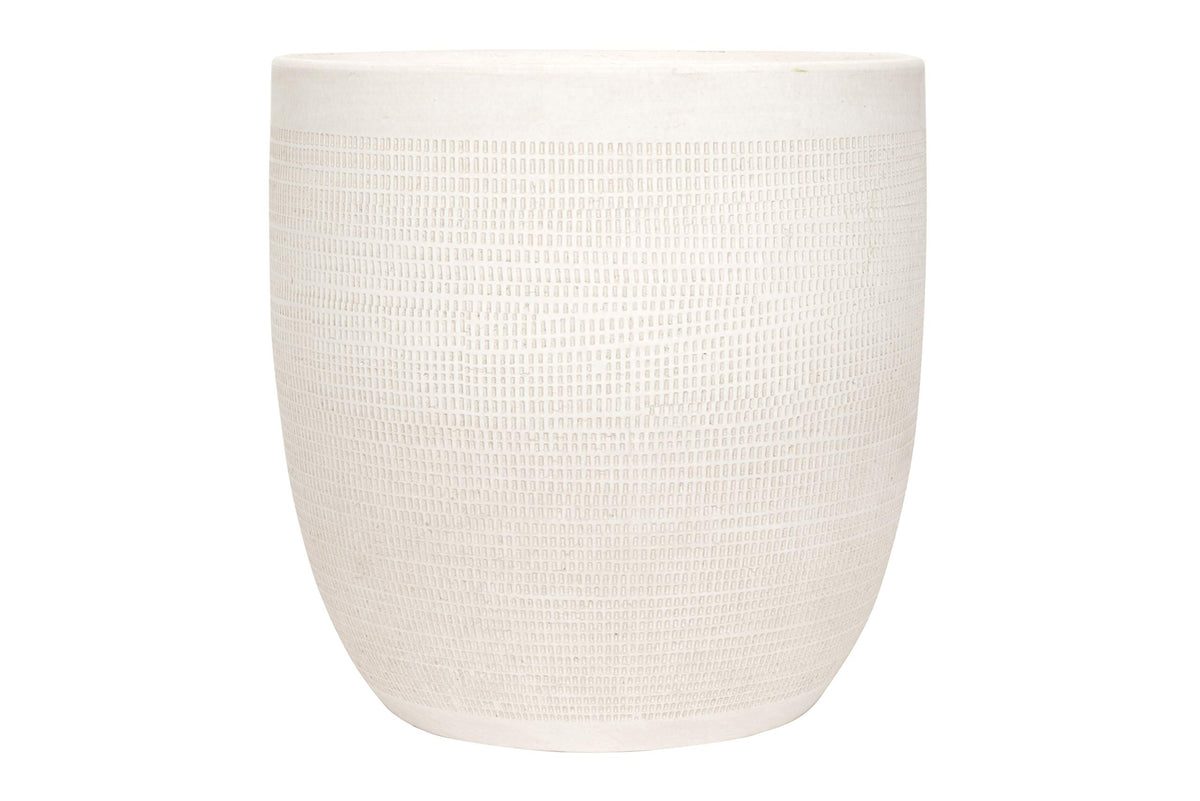 Creative Co-Op front view showing matte white planter and clean silhouette, ideal for neutral decor