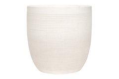 Creative Co-Op front view showing matte white planter and clean silhouette, ideal for neutral decor
