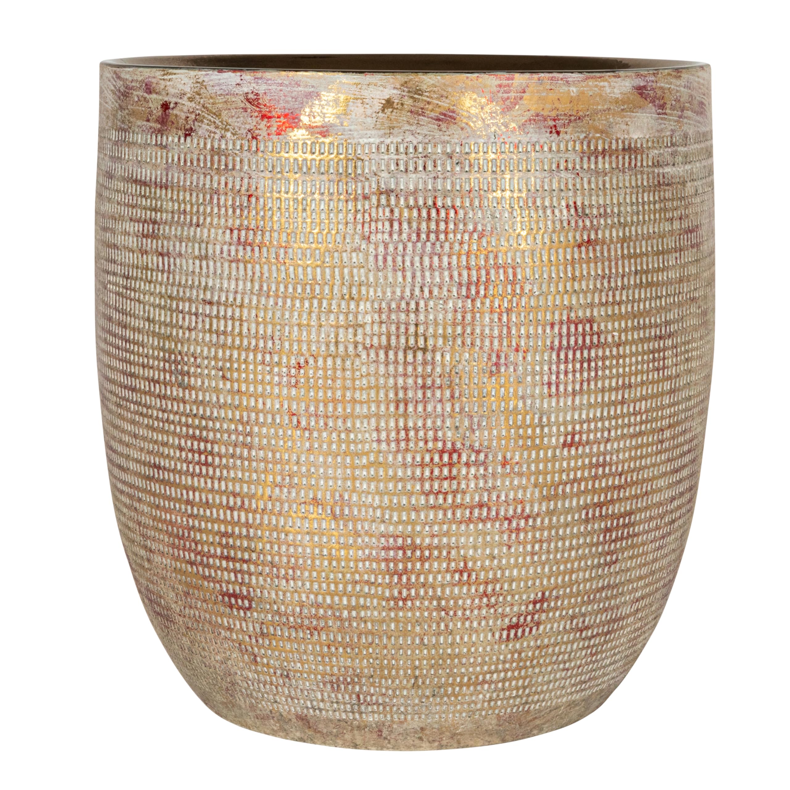 Creative Co-Op open planter showing included PVC liner for easy potting and protection