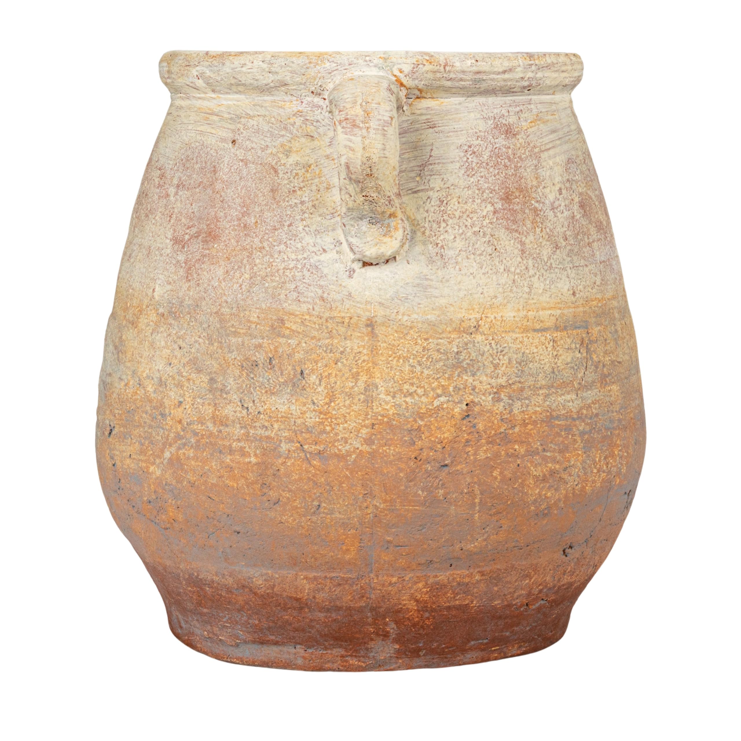 Creative Co-Op urn next to ruler showing accurate 13.75 inch scale