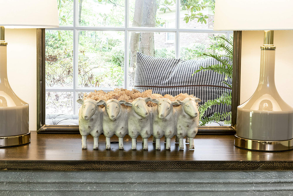 Creative Co-Op close-up of sheep relief detailing highlighting textured finish benefit