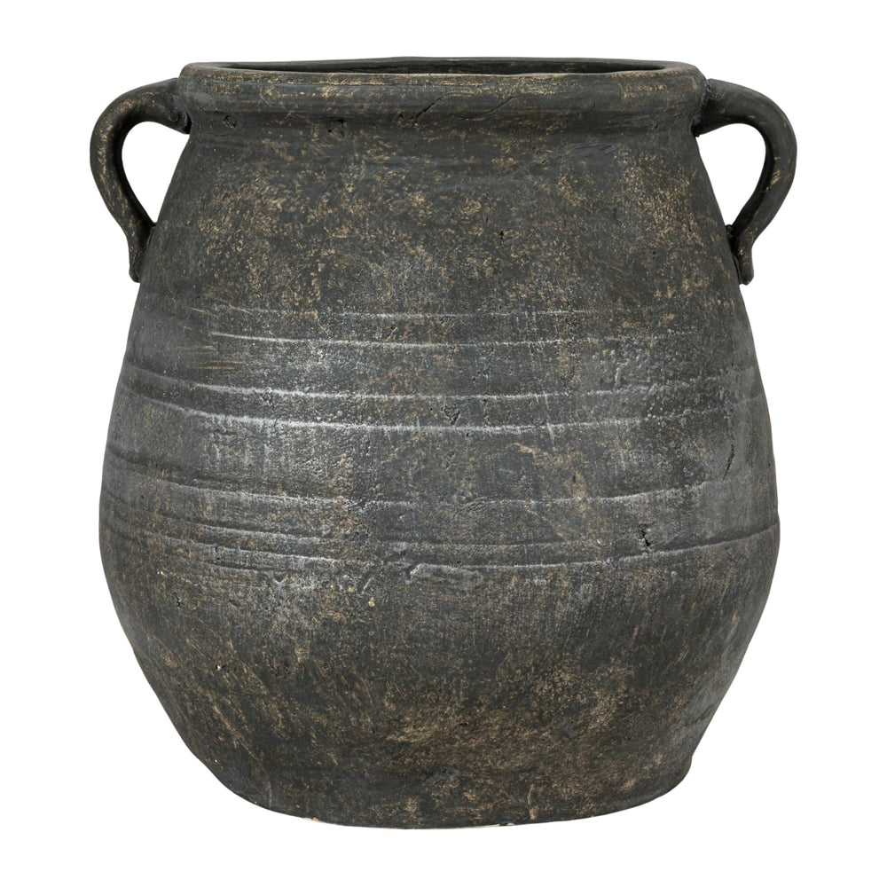 Creative Co-Op side profile of urn showing classic Mediterranean silhouette