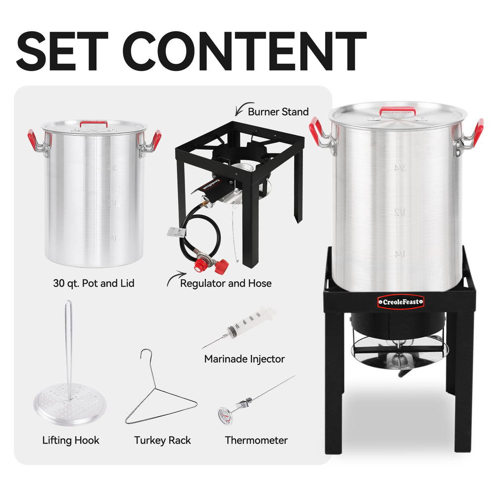 Creole Feast instant-read thermometer probe in oil ensuring accurate temperature control