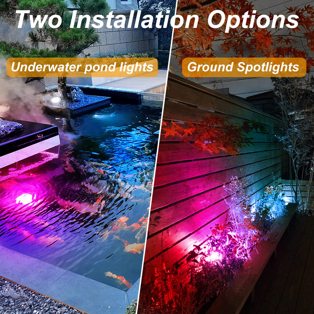 CREPOW underwater beam and splash highlighting IP68 waterproof protection