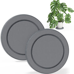 Creproly front view of two 12-inch saucers protecting furniture