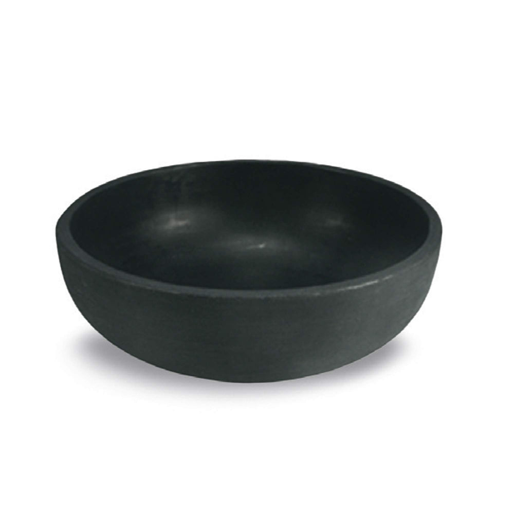 Crescent Garden Orinoco front view showing sleek caviar black finish and elegant bowl shape
