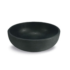 Crescent Garden Orinoco front view showing sleek caviar black finish and elegant bowl shape