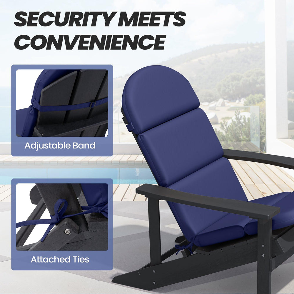 Crestlive two cushions placed on Adirondack chairs demonstrating coordinated look