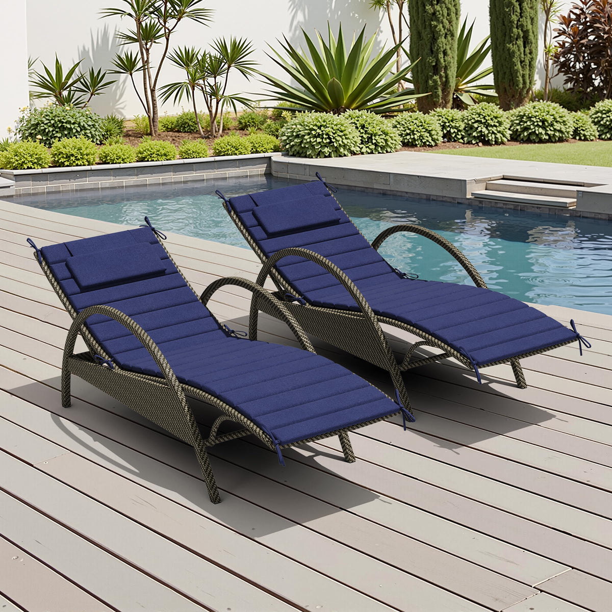 Crestlive front view of full 80x26 chaise cushion showing coverage and comfort