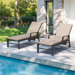 Crestlive front view of chaise cushions showing full coverage and neat fit