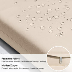 Crestlive chaise cushions in use on a patio providing comfortable lounging