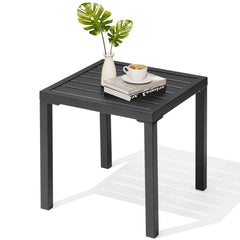 Crestlive front view black side table showing compact stylish design and durability
