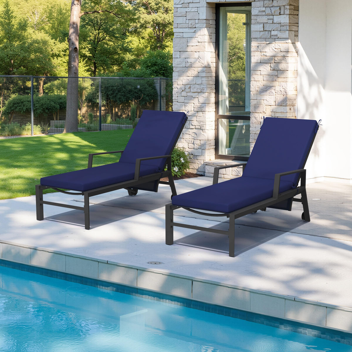 Crestlive Products front view of two-piece chaise cushion set showing fit and finish