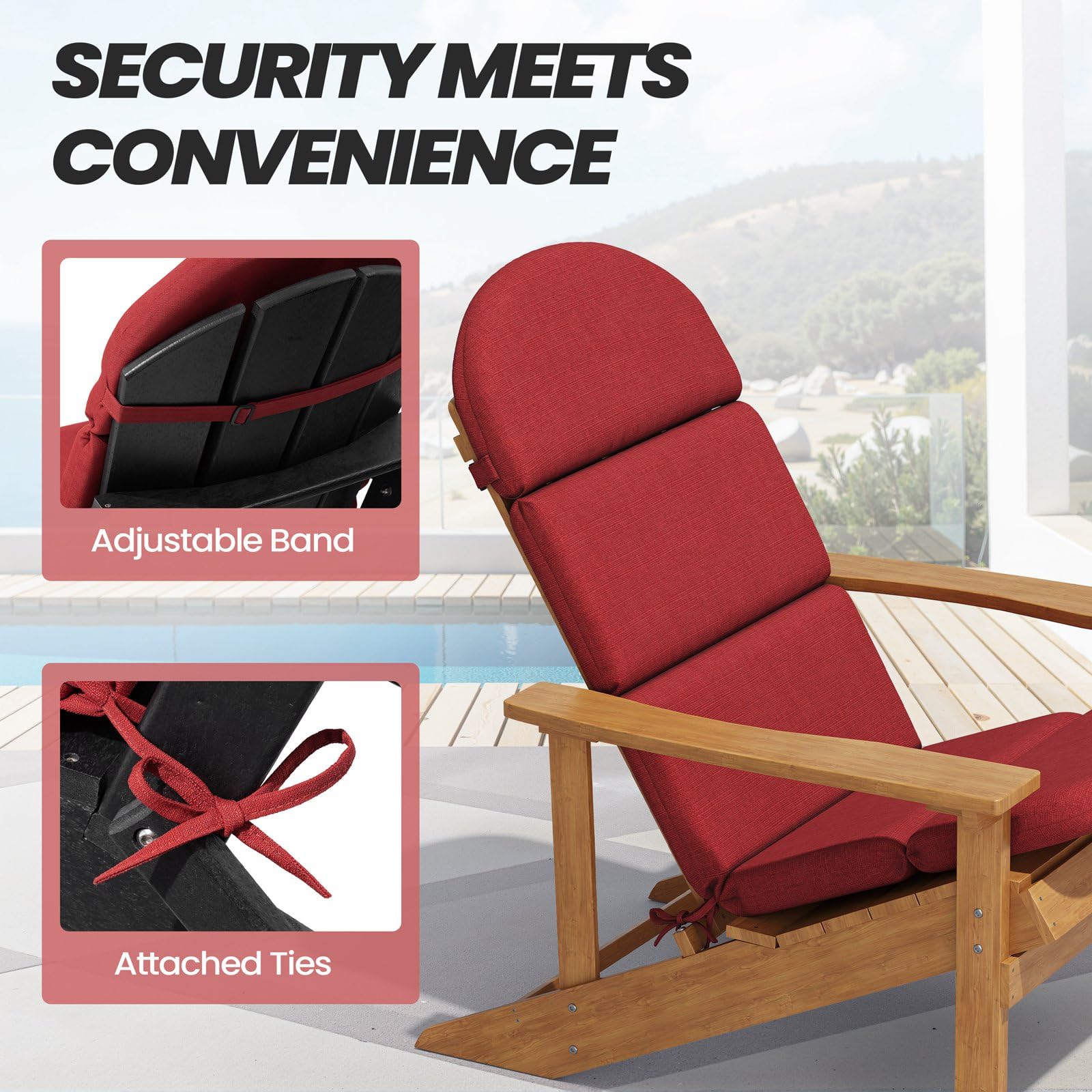 Crestlive cushions styled on garden bench adding durable style