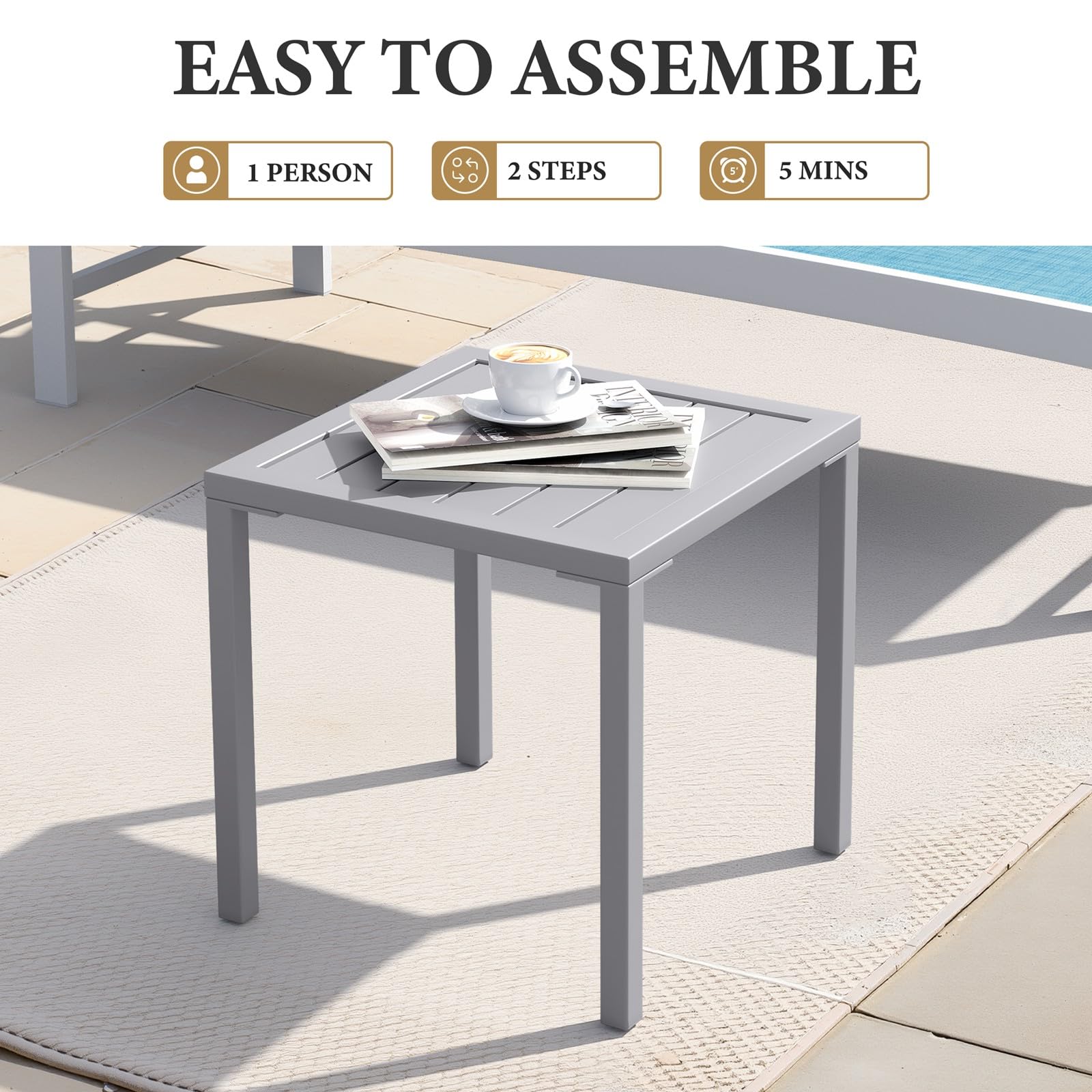 Crestlive tabletop in use holds drinks and book for convenience