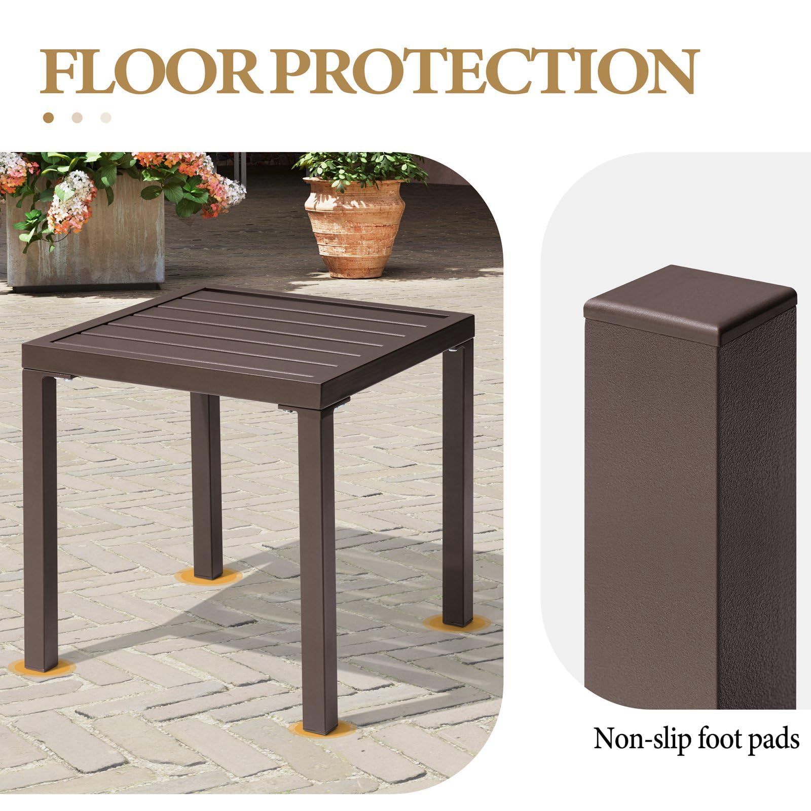 Crestlive Products side table in patio setting illustrating outdoor style and utility