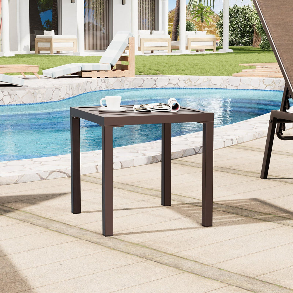 Crestlive Products table holding drinks and books showing 50 lb capacity