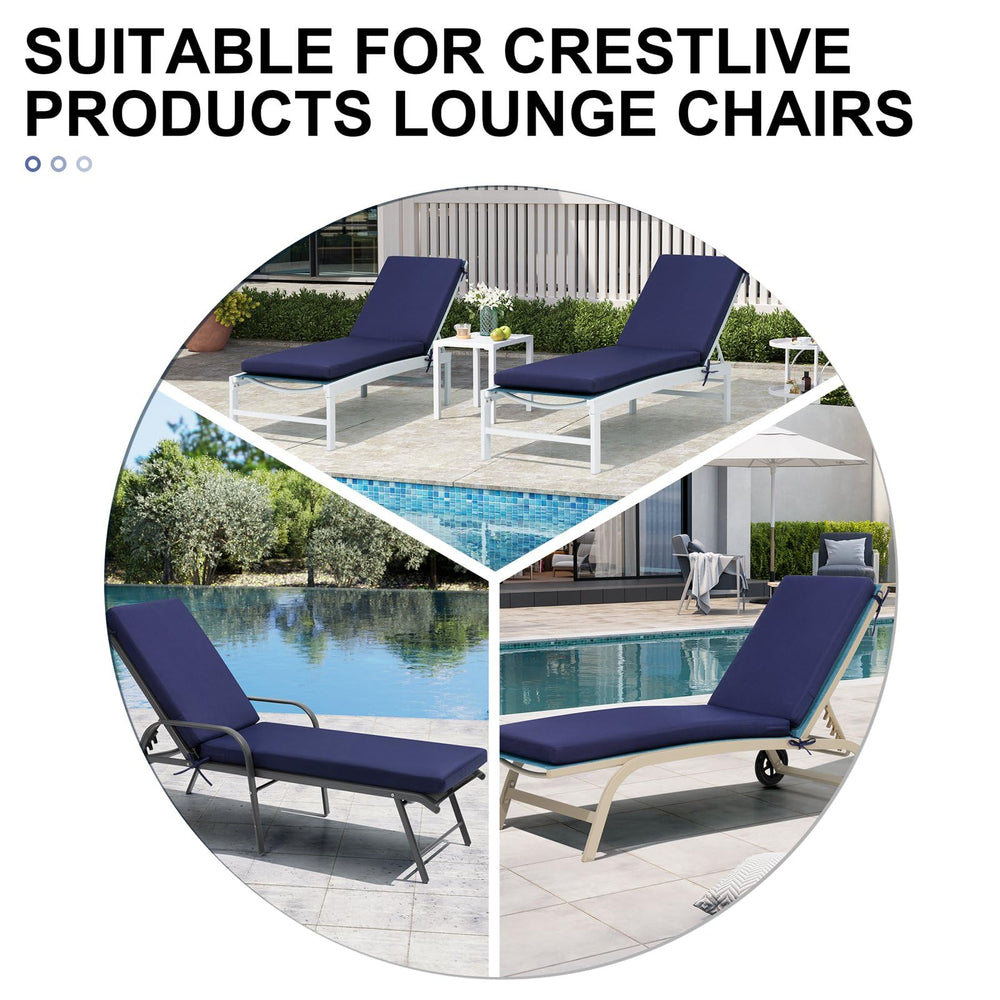 Crestlive Products built-in ties securing cushion to chaise, preventing slips