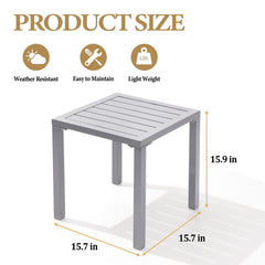 Crestlive side profile demonstrates table height and scale beside chair
