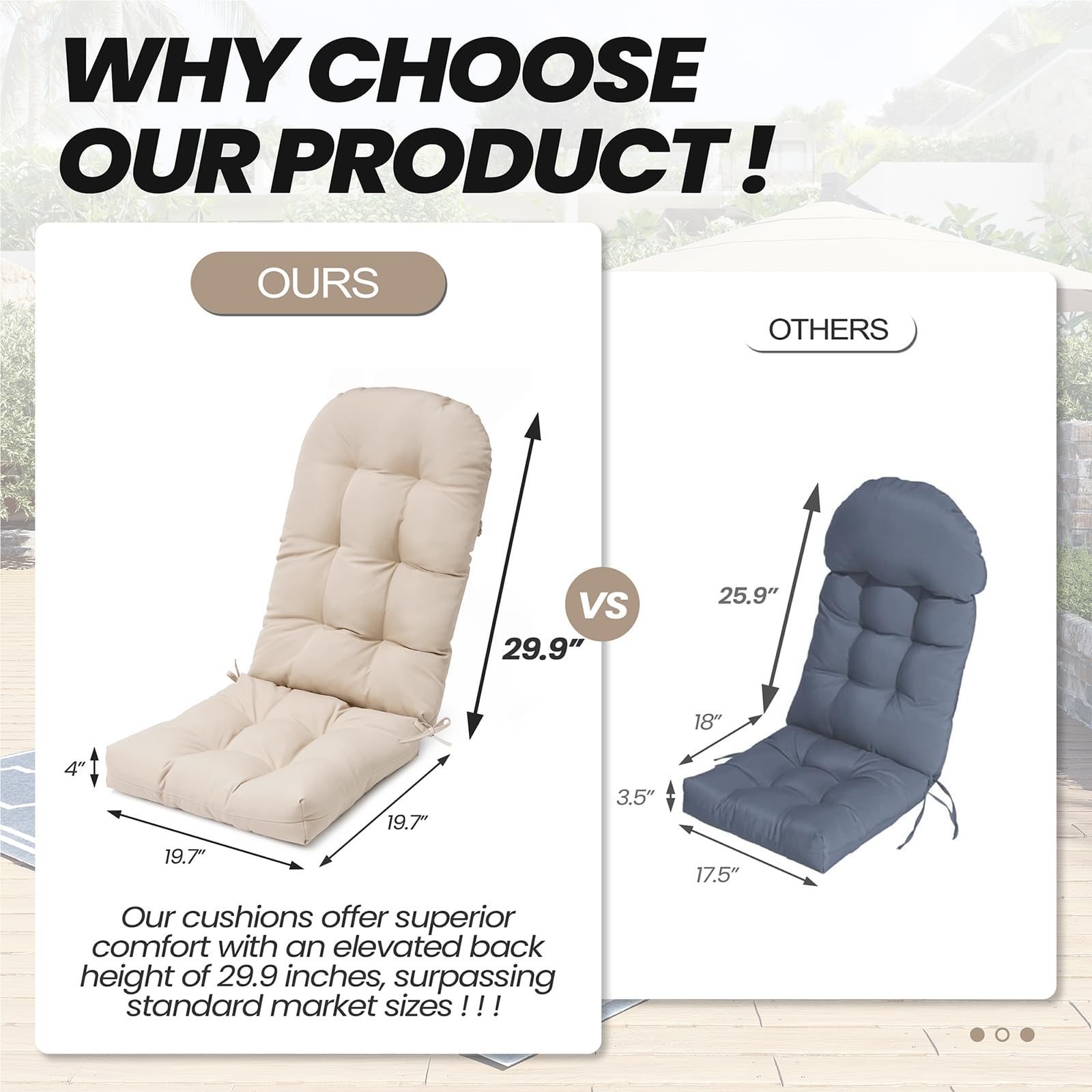 Crestlive side profile showing 4-inch thick cushioning for support