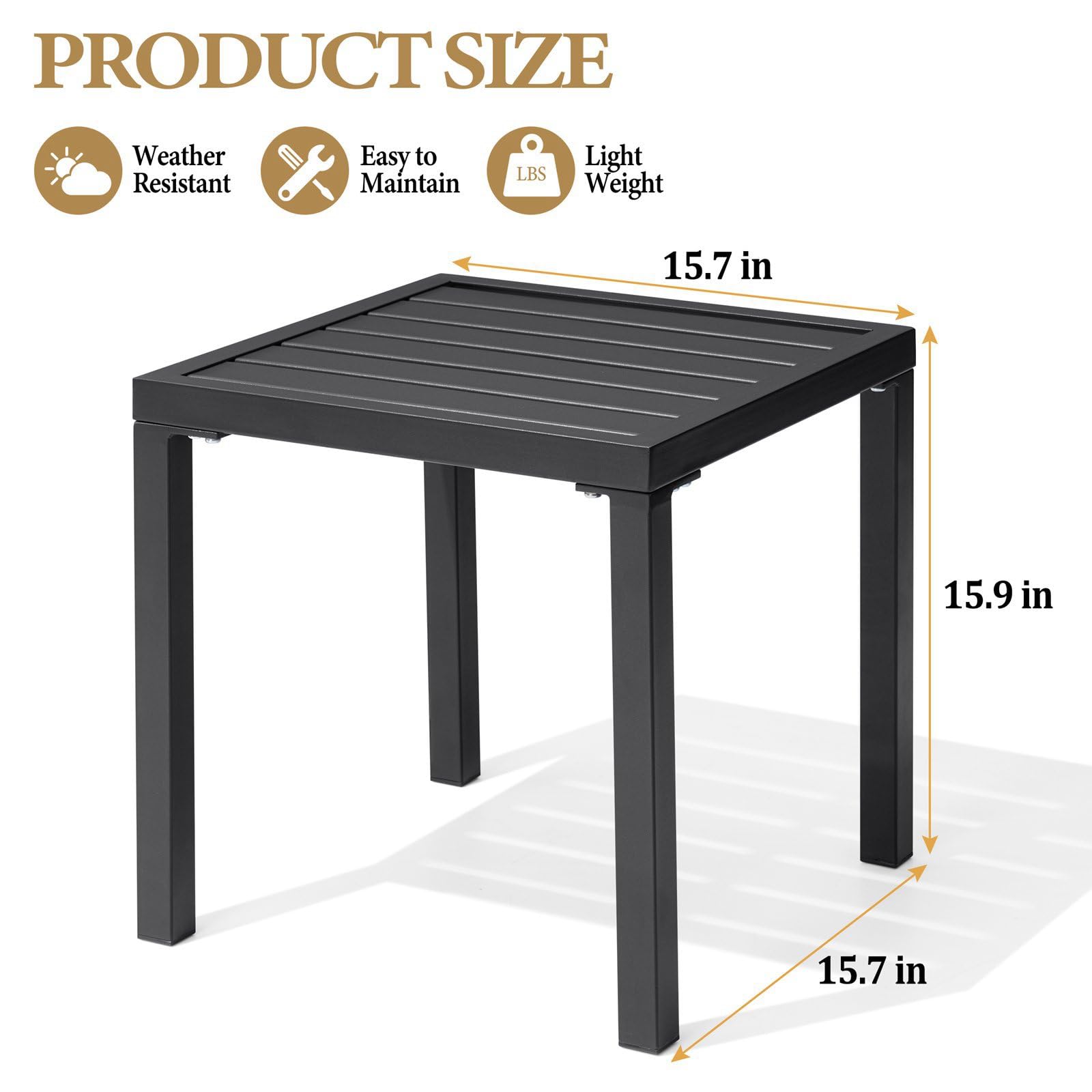 Crestlive close-up of tabletop texture highlighting weather-resistant finish and easy cleaning