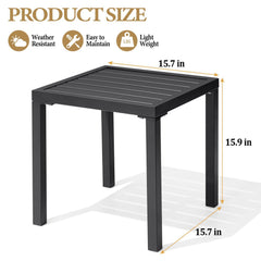 Crestlive close-up of tabletop texture highlighting weather-resistant finish and easy cleaning