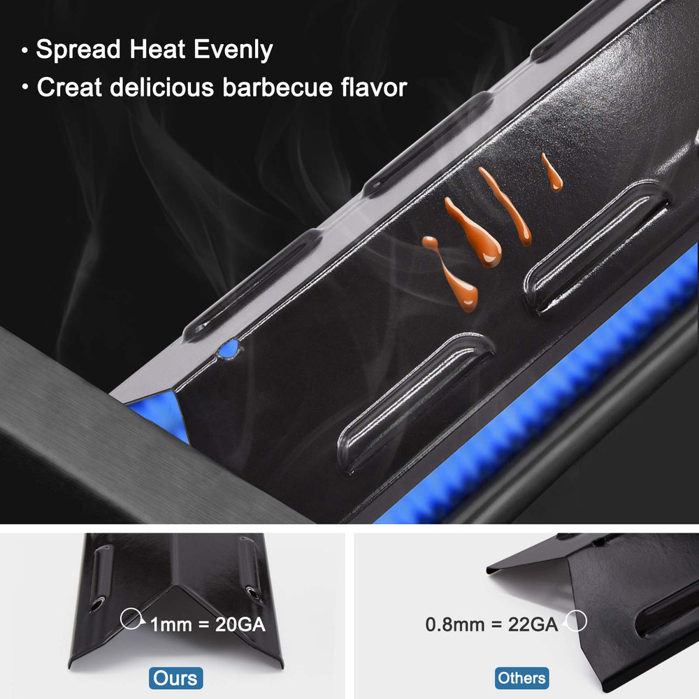 Criditpid installed burner in grill cavity illustrating easier ignition and improved cooking