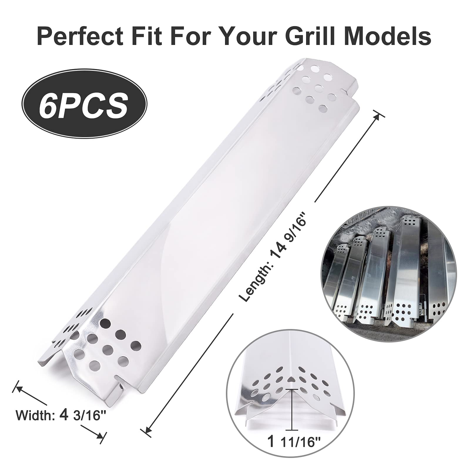 Criditpid heat shields installed on a Nexgrill burner demonstrating even heat distribution benefit