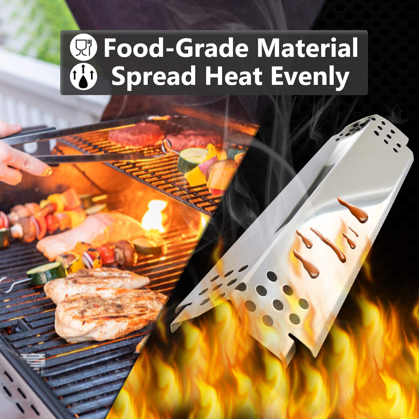 Criditpid lifestyle shot of repaired grill producing even cooking for gatherings