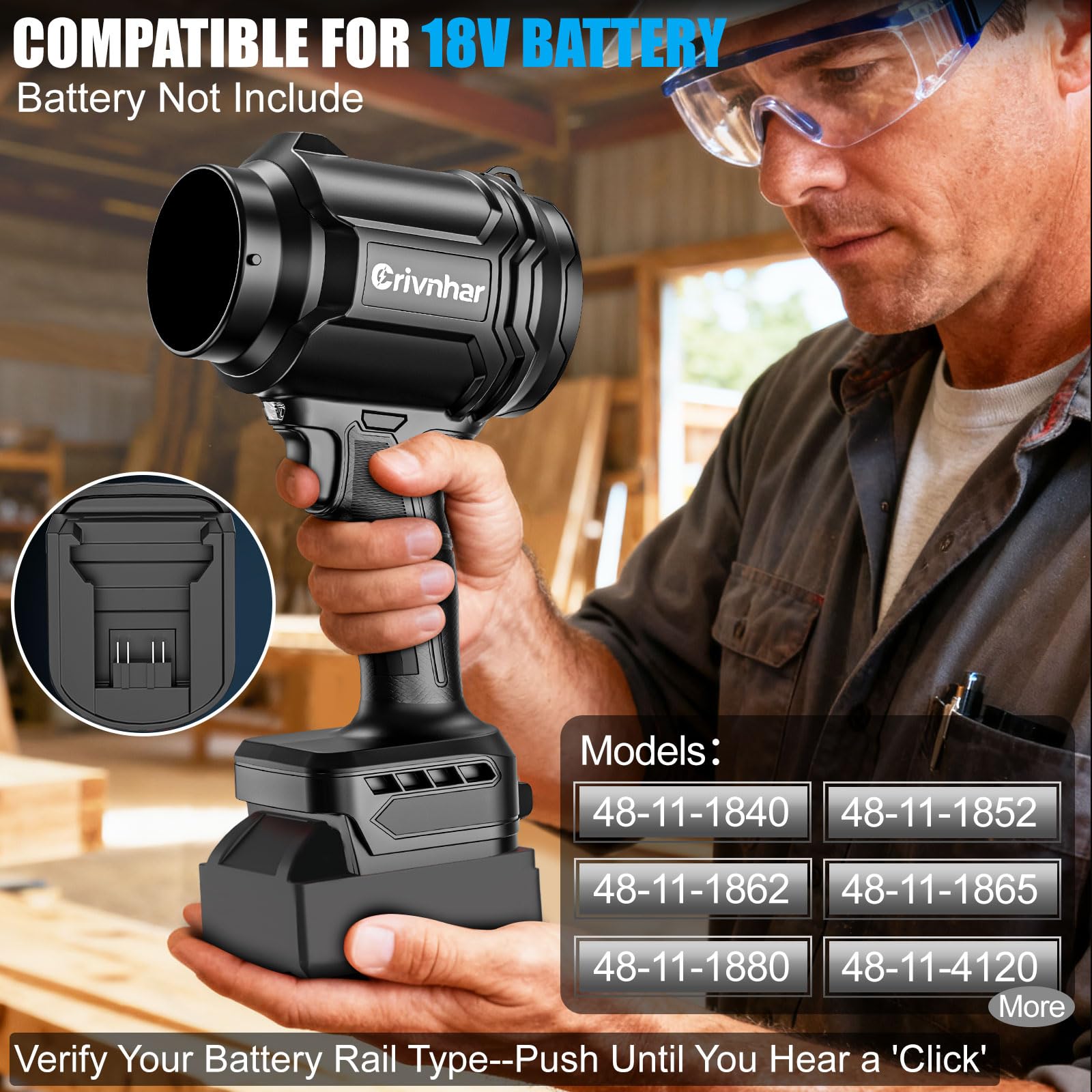 Crivnhar close-up of both nozzles showing versatility and precise airflow