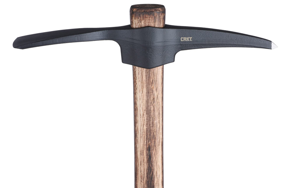 CRKT Tennessee hickory handle detail with fire-treated texture for grip durability