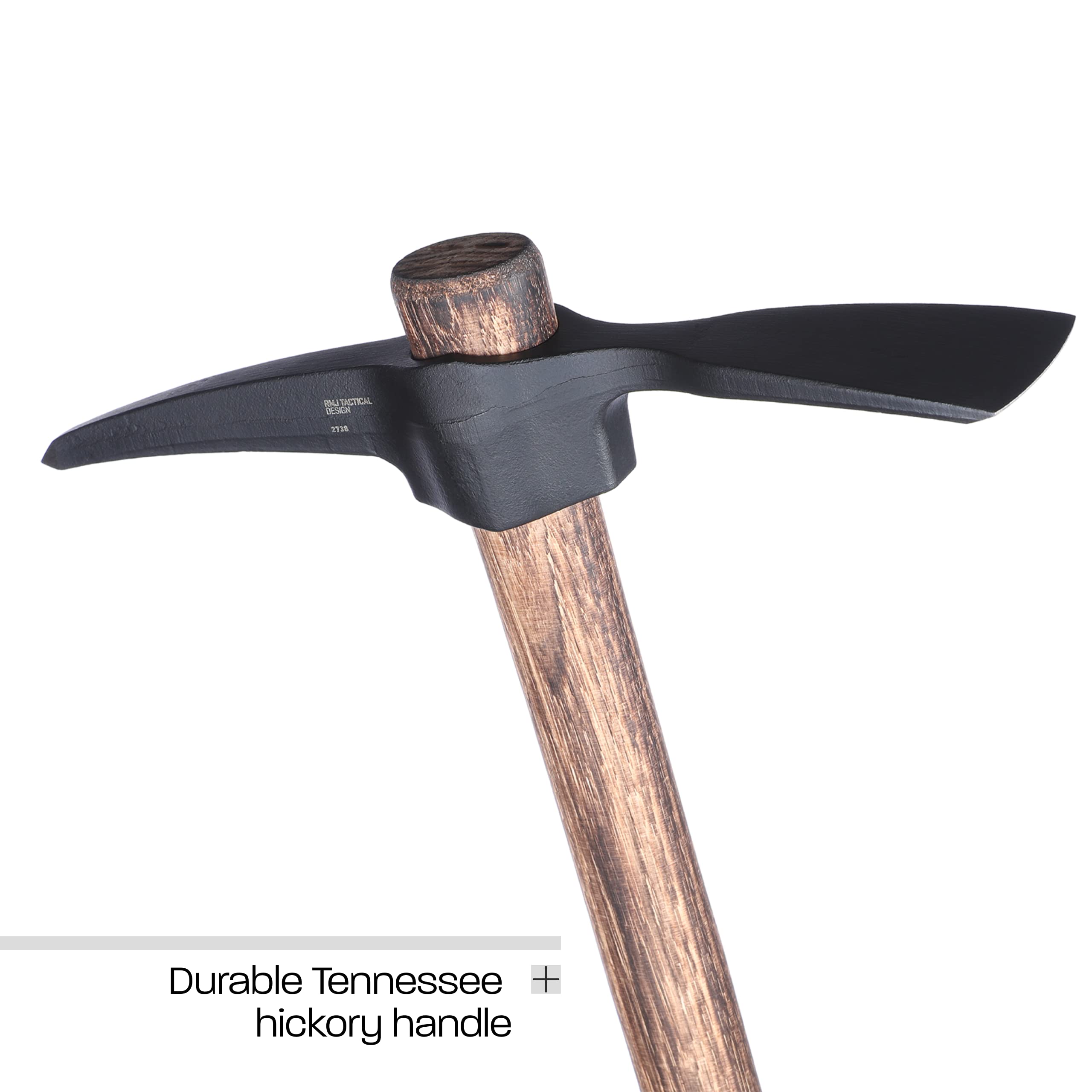 CRKT mattock packed with woven nylon sheath for compact transport