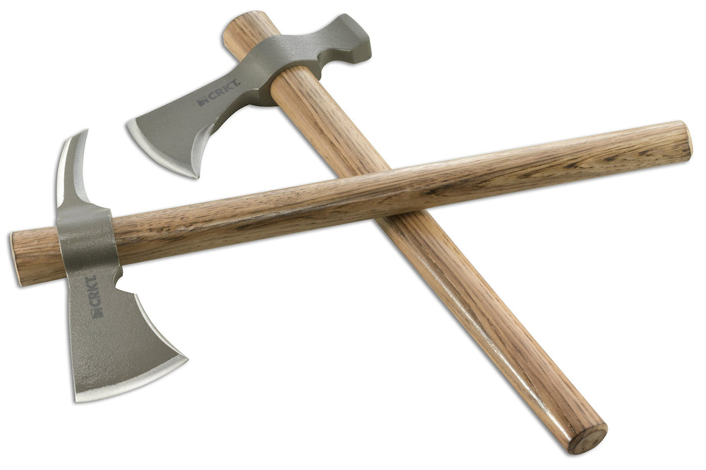 CRKT tomahawk beside a ruler showing 19.13 inch length for leverage and reach