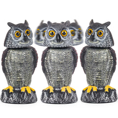 Crobirware front view realistic owl decoy showing predator look and deterrent benefit