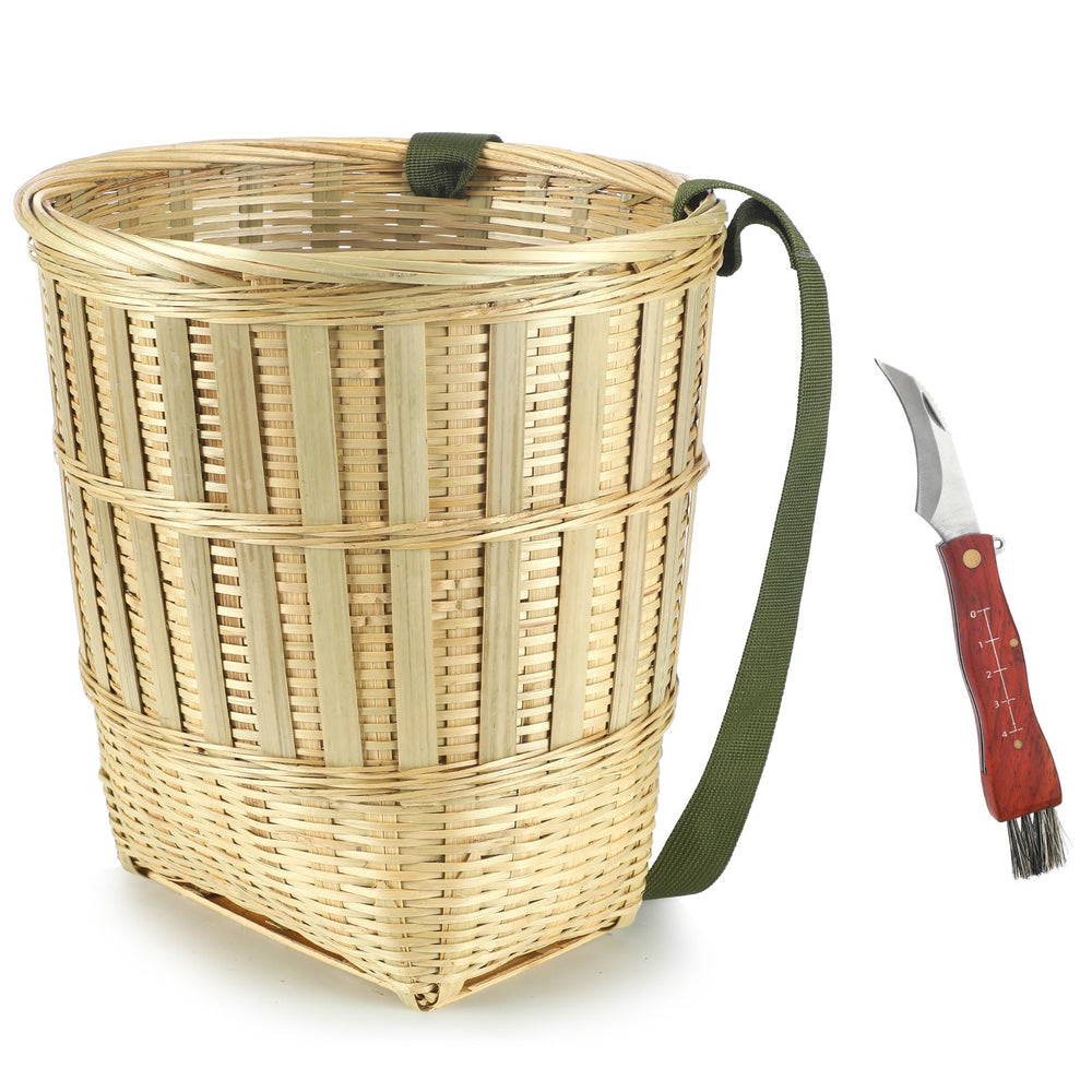 CroBlissful bamboo basket front view showing breathable weave and capacity