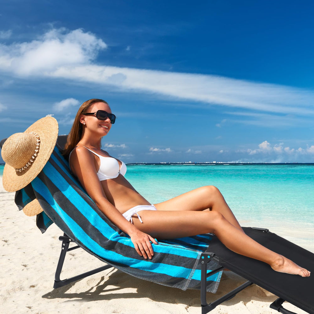 CroBlissful on beach during camping showing portable comfort outdoors