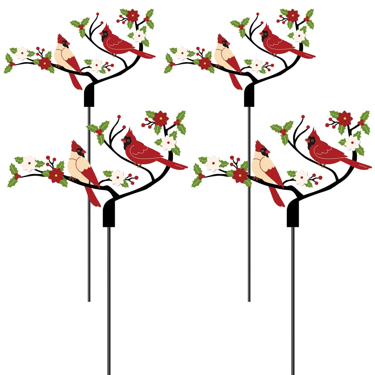 CroBlissful cardinal front view showing vibrant red color and decorative appeal