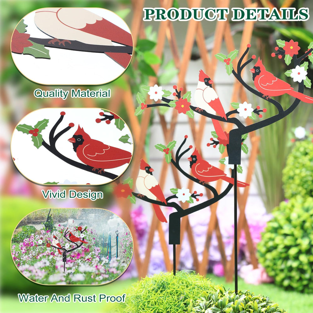 CroBlissful stake inserted in garden showing bright decor and easy placement