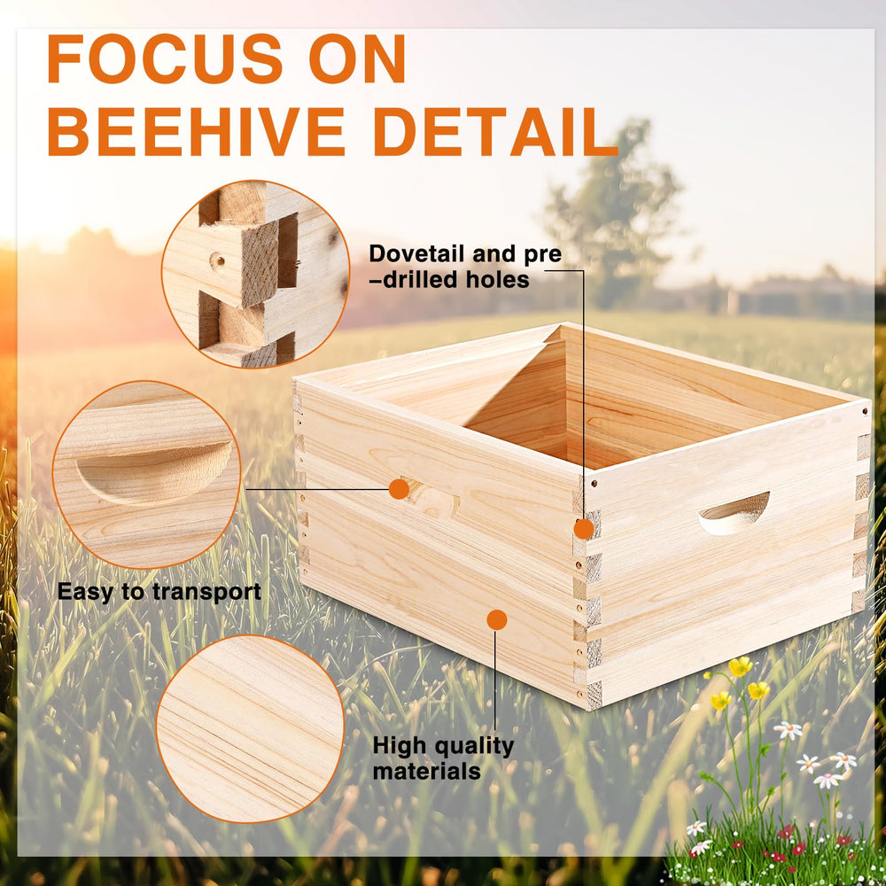 CroBlissful deep brood box interior with frames in place supporting brood organization