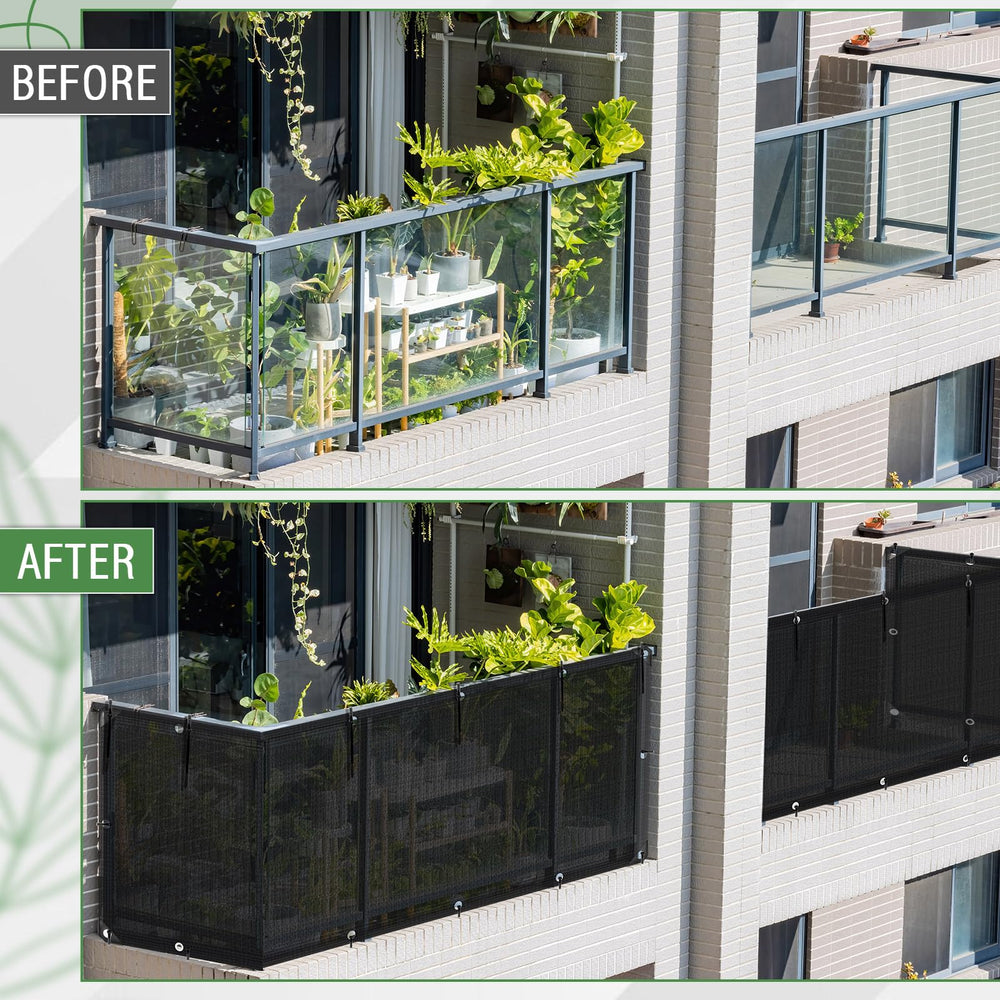 CroBlissful in patio scene creating discreet outdoor seating area and shade