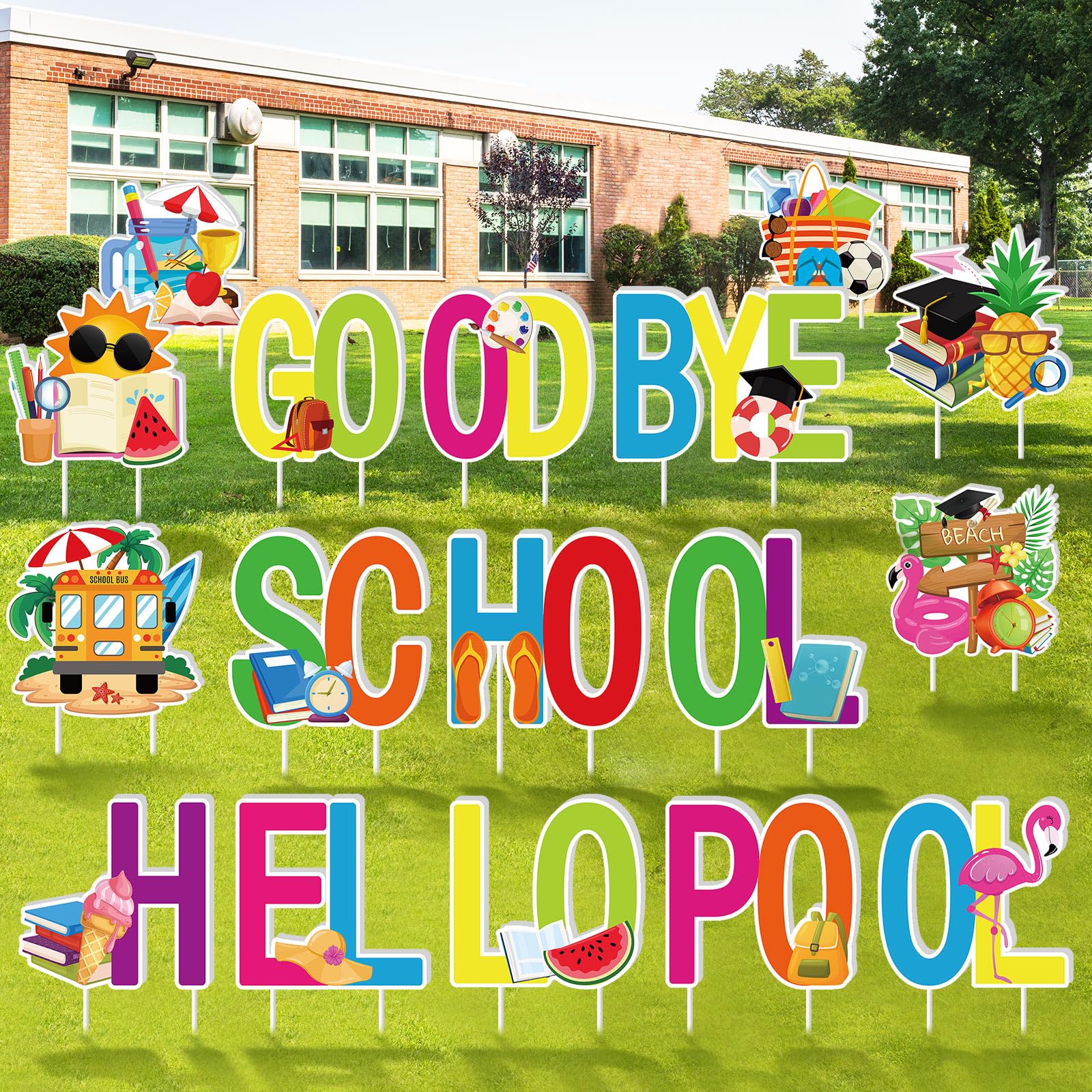 CroBlissful pool party lifestyle scene showing cheerful summer decorations and ambiance