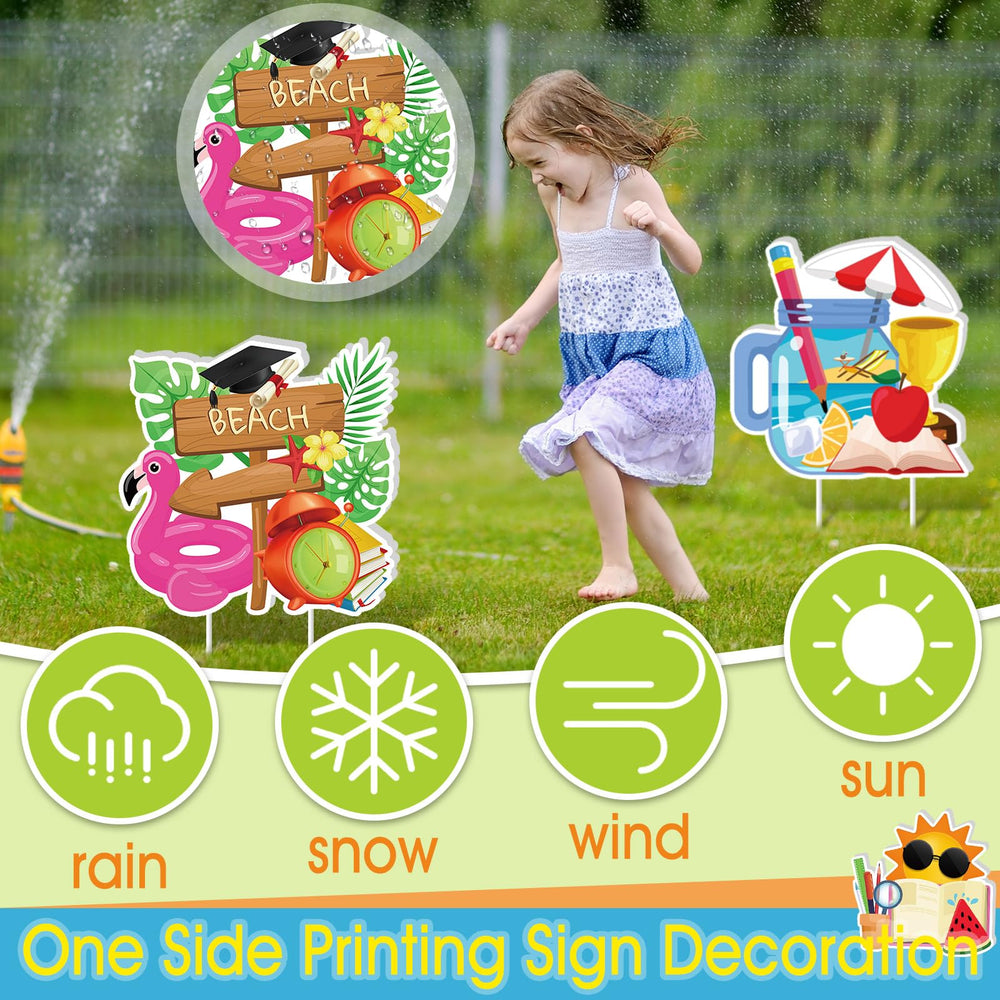CroBlissful wooden stakes and sign assembly demonstrating easy tool-free installation