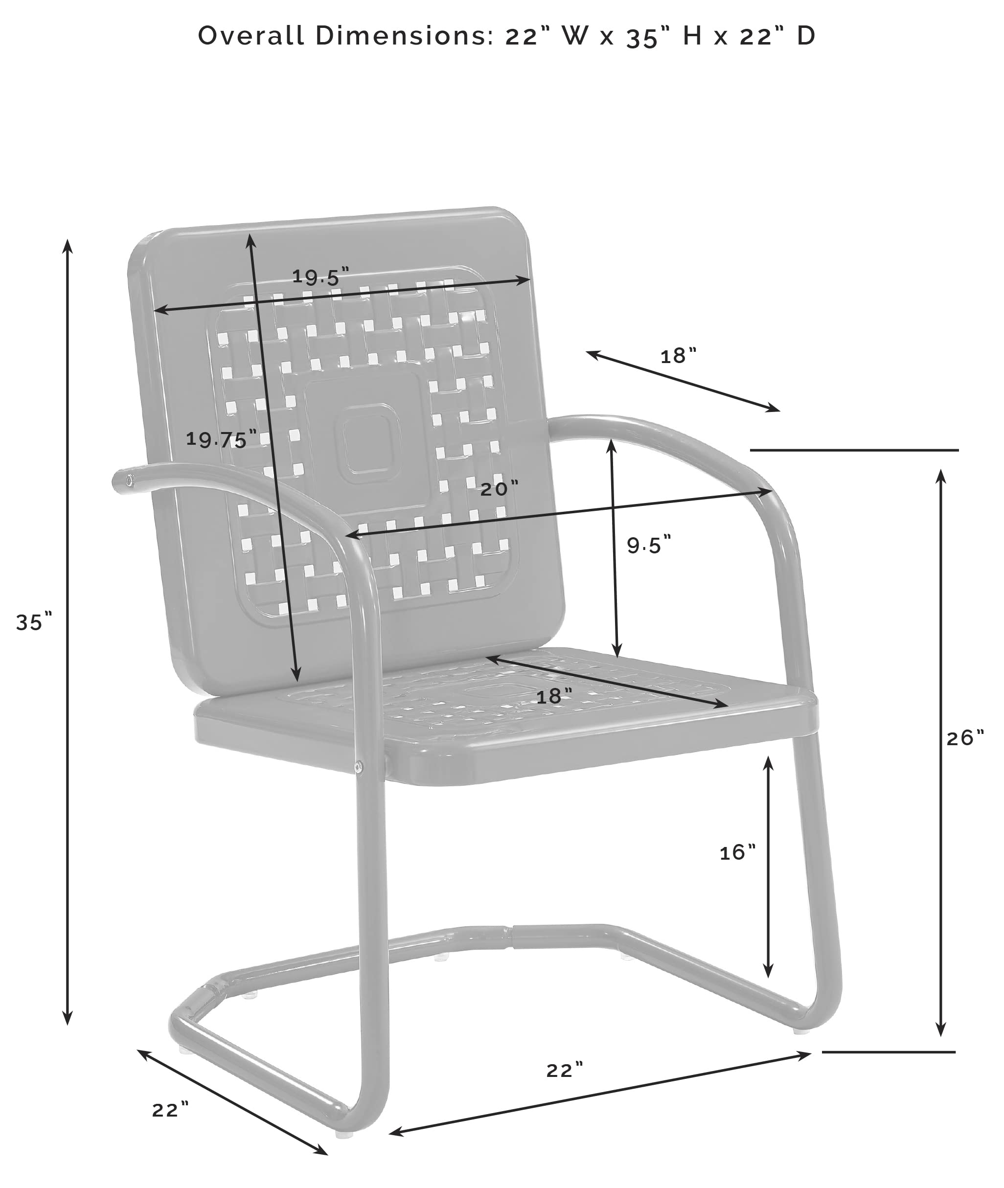 Crosley Bates seat close-up showing ventilated weave for quick drying