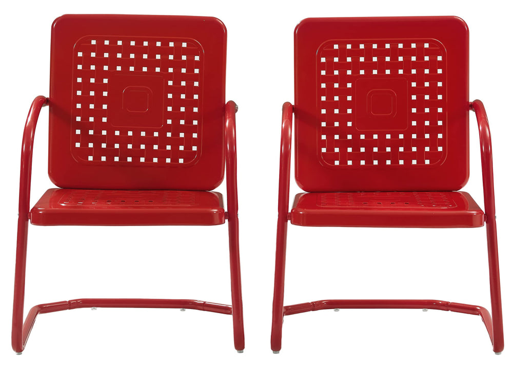 Crosley Bates side profile highlighting cantilever base comfort