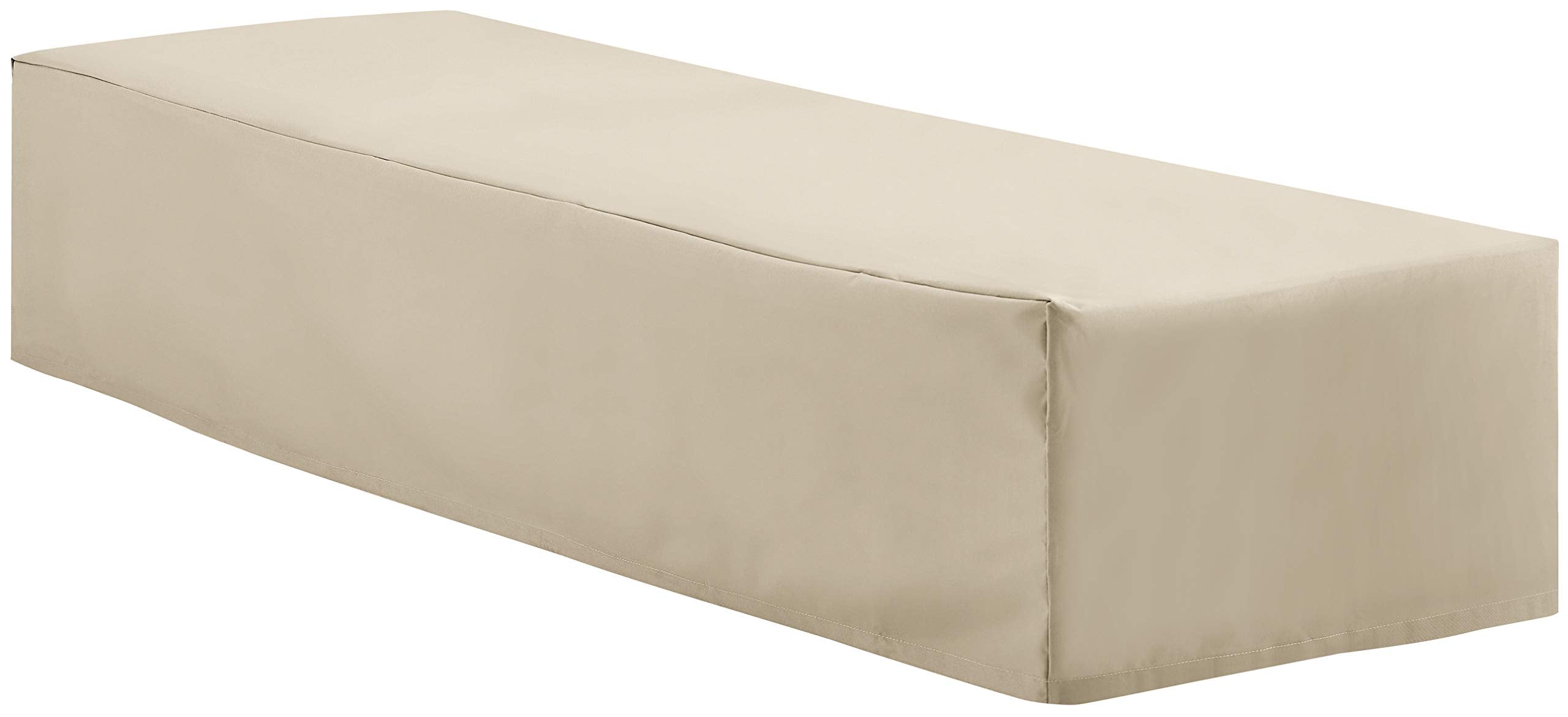 Crosley Furniture front view of tan chaise cover protecting lounge