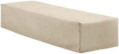 Crosley Furniture front view of tan chaise cover protecting lounge